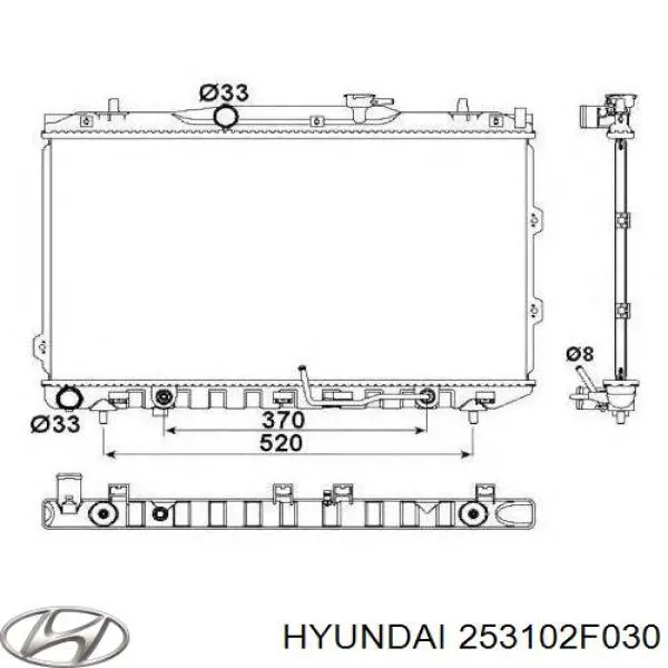Купить 253102F030 Hyundai/Kia Радиатор водяной