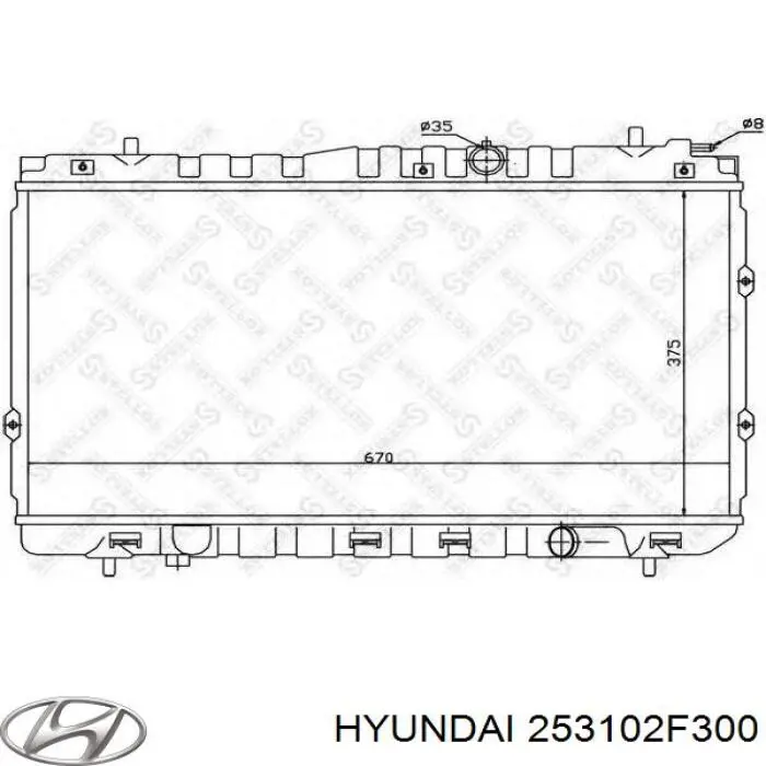 Радиатор охлаждения двигателя Hyundai/Kia 253102F300 цена, от 90.37 USD
