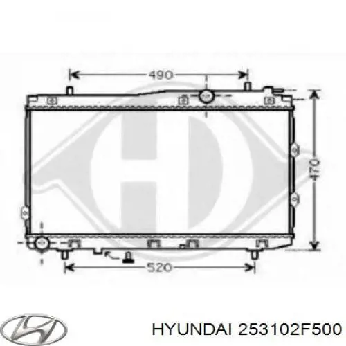 Радиатор охлаждения двигателя Hyundai/Kia 253102F500 цена, от 5169.50 UAH