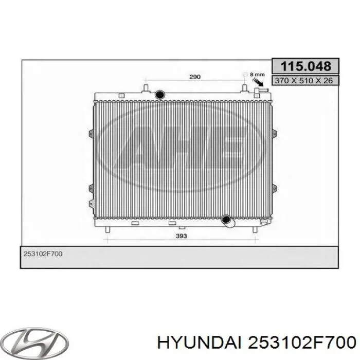 Радиатор 253102F700 Hyundai/Kia