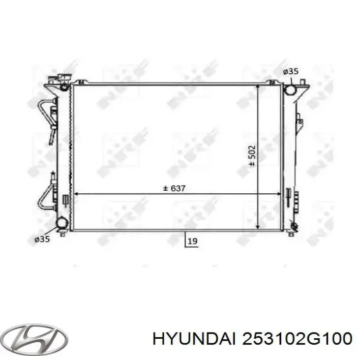 Радиатор 253103K185 Hyundai/Kia