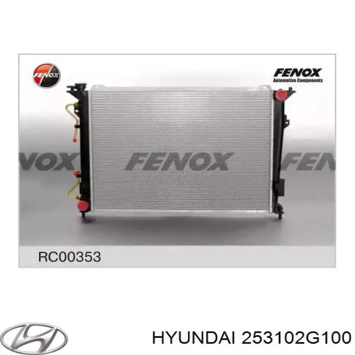 Радиатор охлаждения двигателя Hyundai/Kia 253103K185 цена, от 663.64 USD