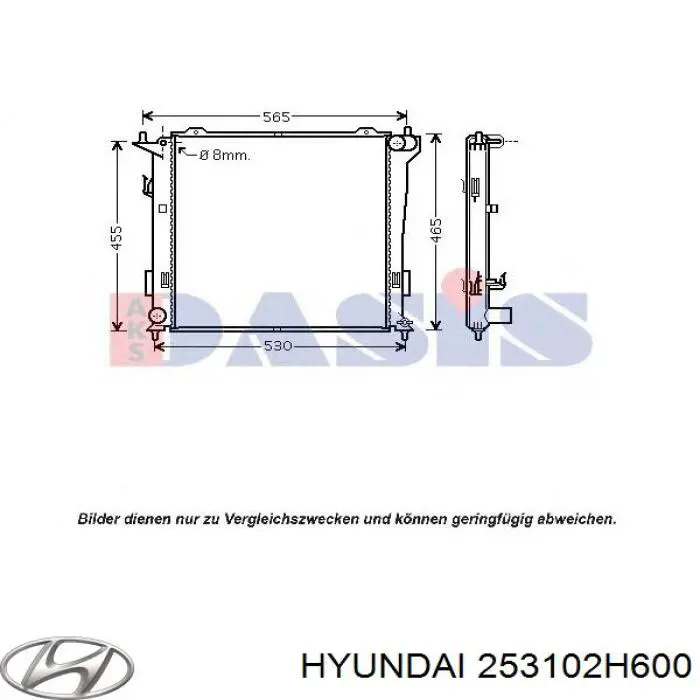 Радиатор охлаждения двигателя Hyundai/Kia 253102H600 цена, от 75.30 USD