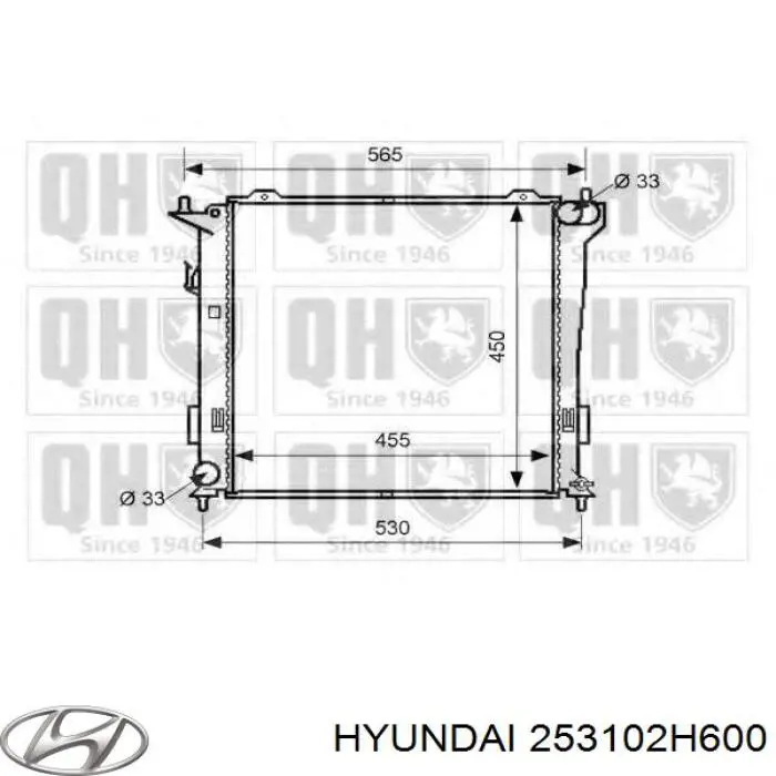 Купить 253102H600 Hyundai/Kia Радиатор водяной