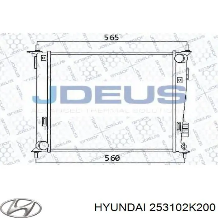 253102K200 Hyundai/Kia radiador de esfriamento de motor