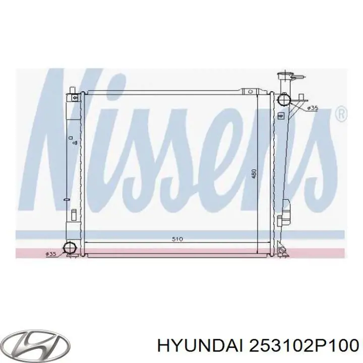 Радиатор охлаждения двигателя Hyundai/Kia 253102P100 цена, от 88.50 USD