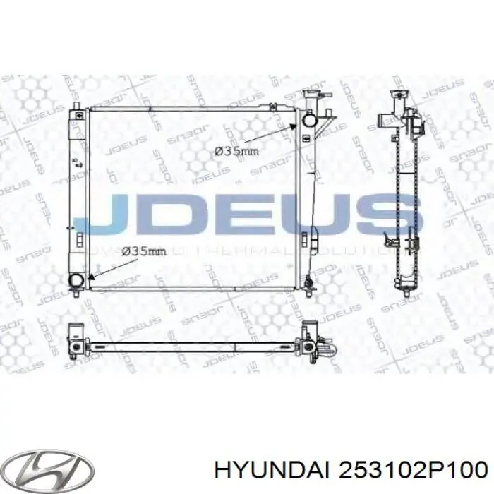 Купить 253102P100 Hyundai/Kia Радиатор водяной