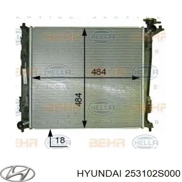 Радиатор 253102S000 Hyundai/Kia