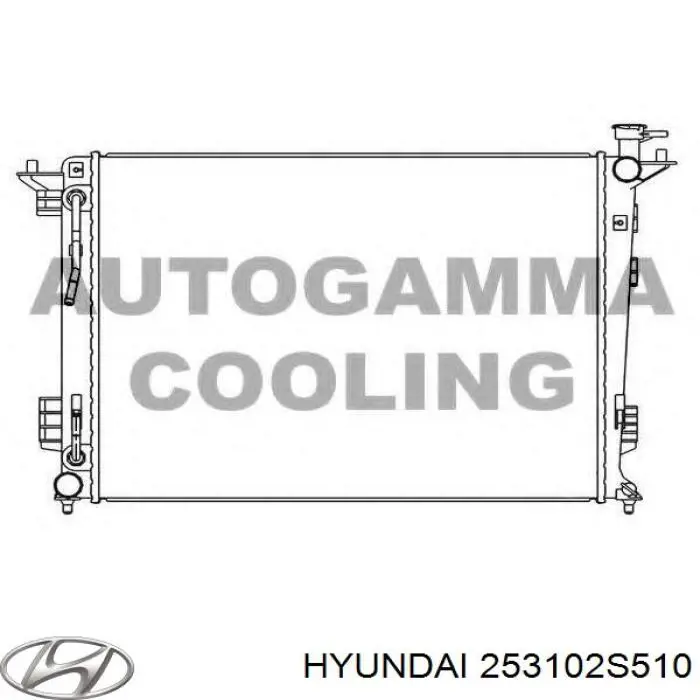 253102S510 Hyundai/Kia радиатор