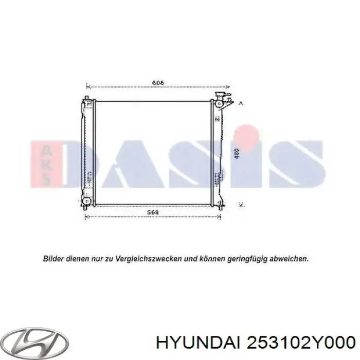 Купить 253102Y000 Hyundai/Kia Радиатор водяной