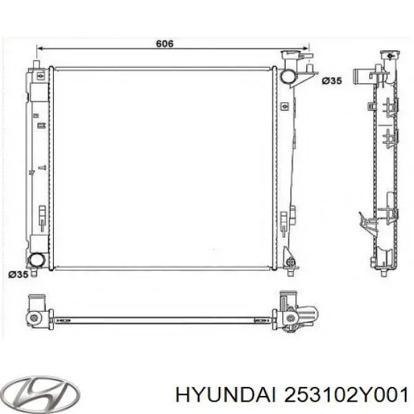 Радиатор 253102Y001 Hyundai/Kia