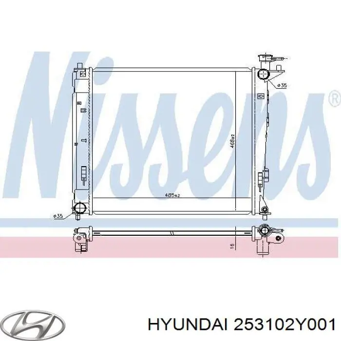 Радиатор 253102Y001 Hyundai/Kia