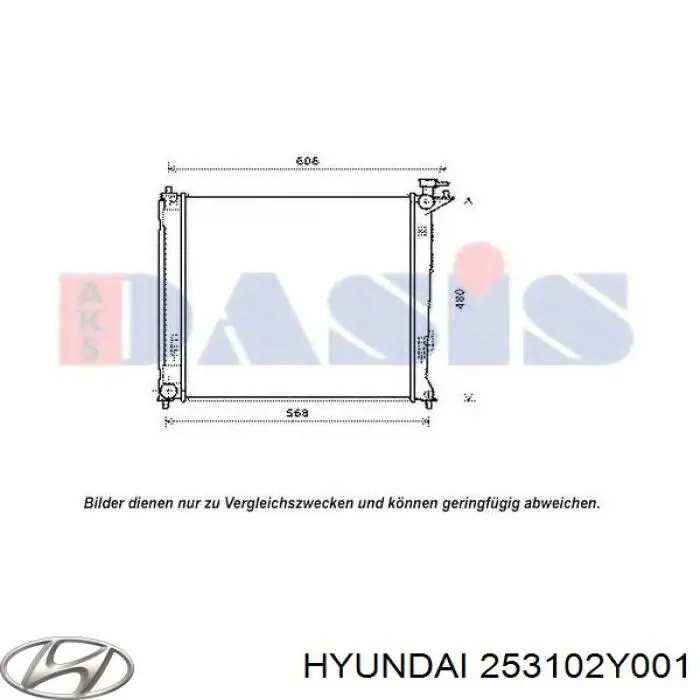Радиатор охлаждения двигателя Hyundai/Kia 253102Y001 цена, от 108.94 USD