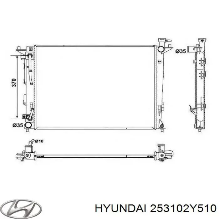Радиатор 253102Y510 Hyundai/Kia