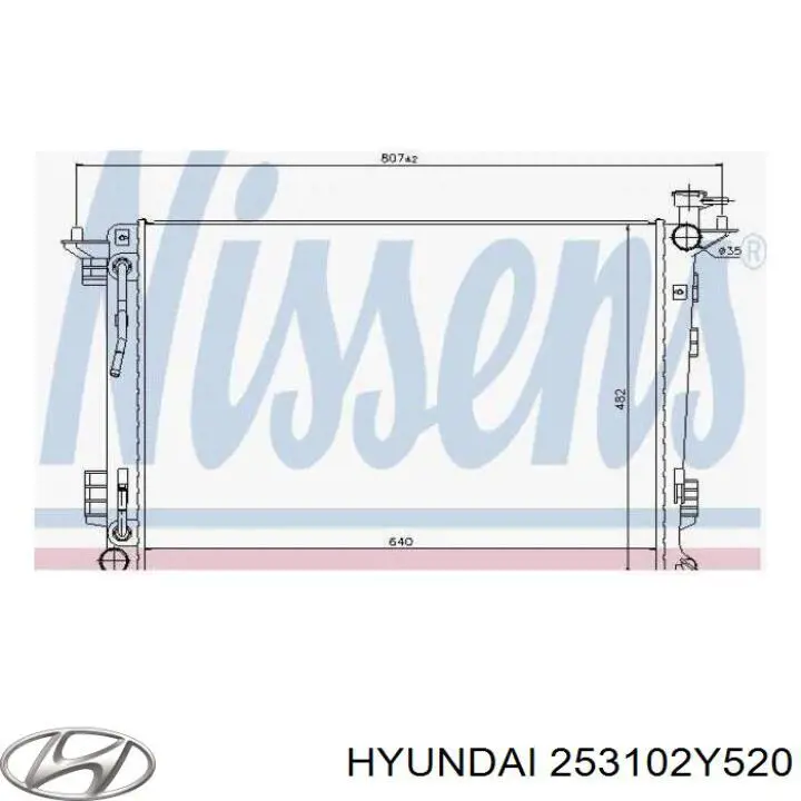 253102Y520 Hyundai/Kia Радиатор основной
