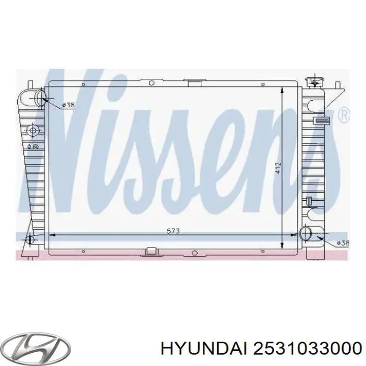 Купить 2531033300 Hyundai/Kia Радиатор водяной