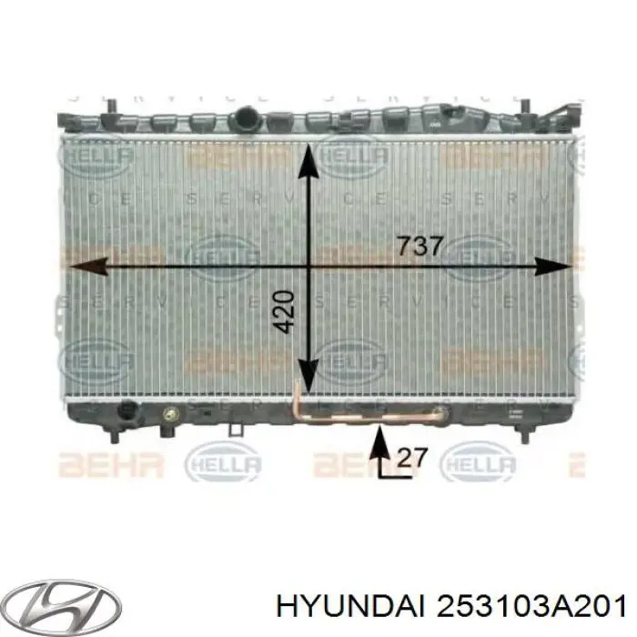 253103A201 Hyundai/Kia радиатор
