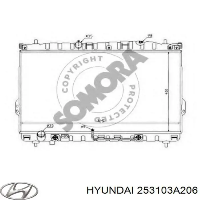 Купить 253103A206 Hyundai/Kia Радиатор водяной