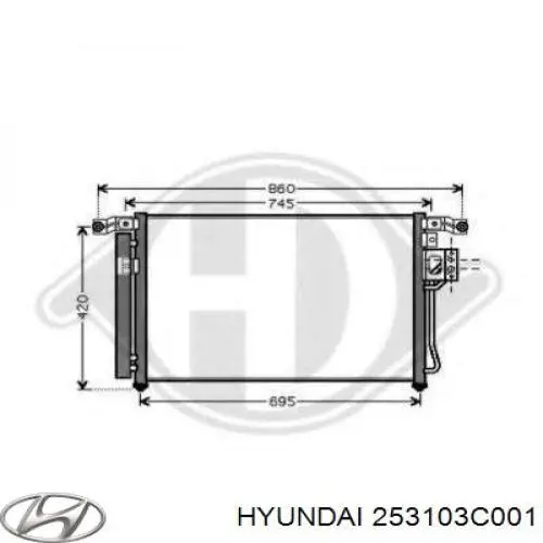 Купить 253103C001 Hyundai/Kia Радиатор водяной