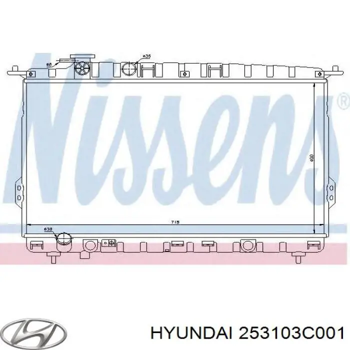 Радиатор охлаждения двигателя Hyundai/Kia 253103C001 цена, от 76.21 USD