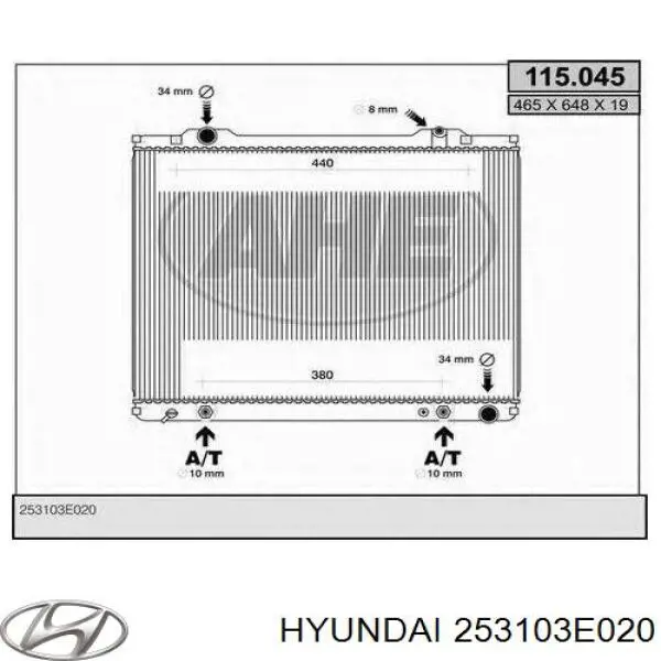 Радиатор 253103E020 Hyundai/Kia