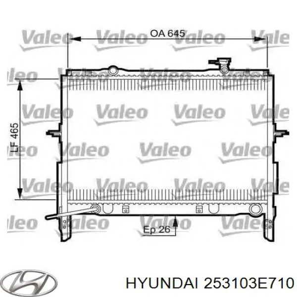 Радиатор 253103E710 Hyundai/Kia