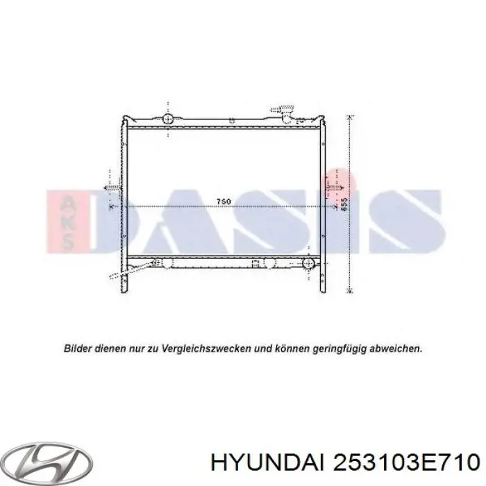 Радиатор охлаждения двигателя Hyundai/Kia 253103E710 цена, от 93.79 USD