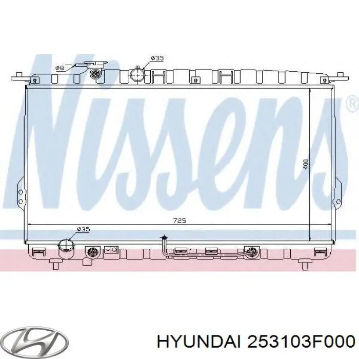 Купить 253103F000 Hyundai/Kia Радиатор водяной