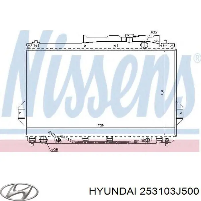 Радиатор охлаждения двигателя Hyundai/Kia 253103J500 цена, от 196.86 USD