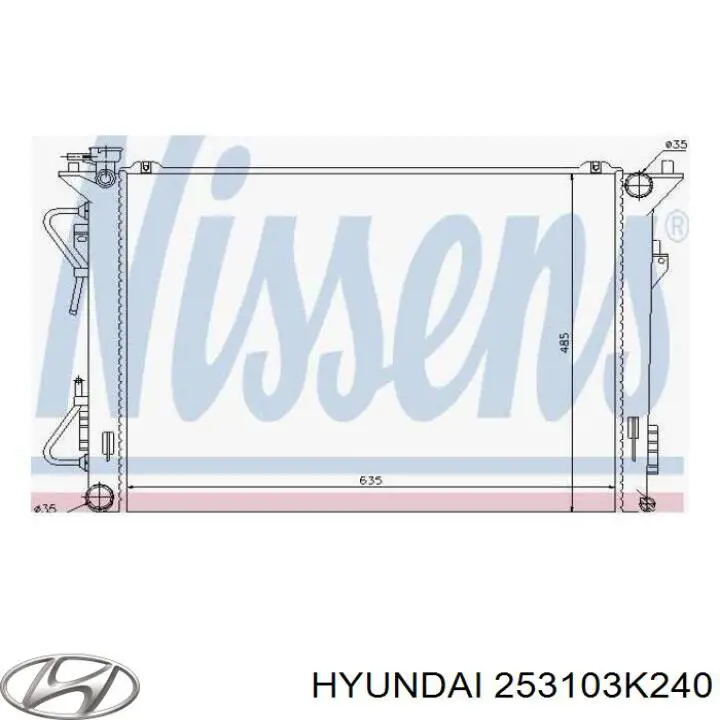 Радиатор охлаждения двигателя Hyundai/Kia 253103K240 цена, от 89.94 USD