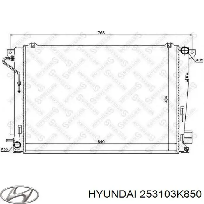 Радиатор охлаждения двигателя Hyundai/Kia 253103K850 цена, от 82.28 USD