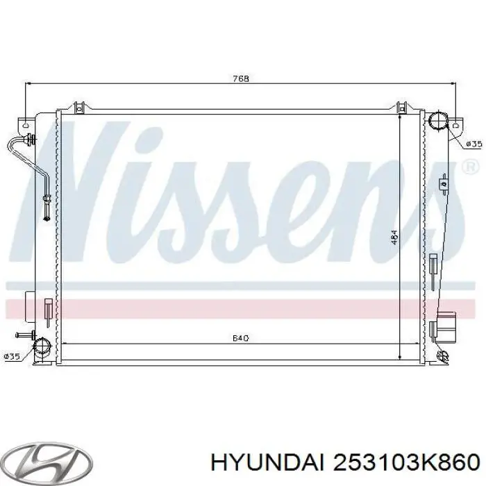 Радиатор 253103K860 Hyundai/Kia