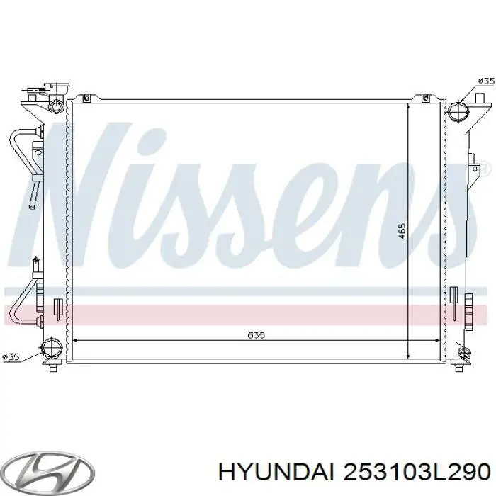 Купить 253103L290 Hyundai/Kia Радиатор водяной