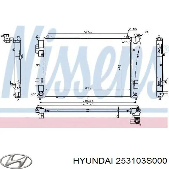 253103S000 Hyundai/Kia радиатор