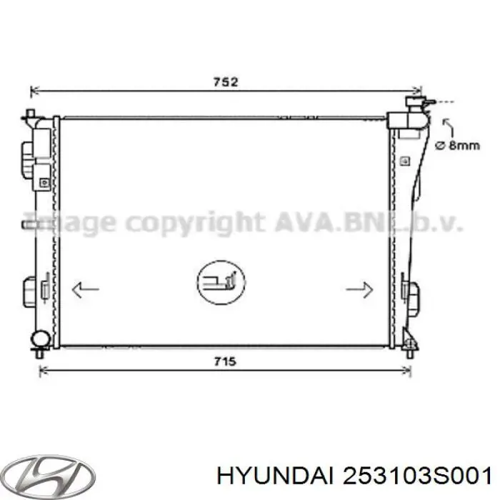 253103S001 Hyundai/Kia Радиатор основной