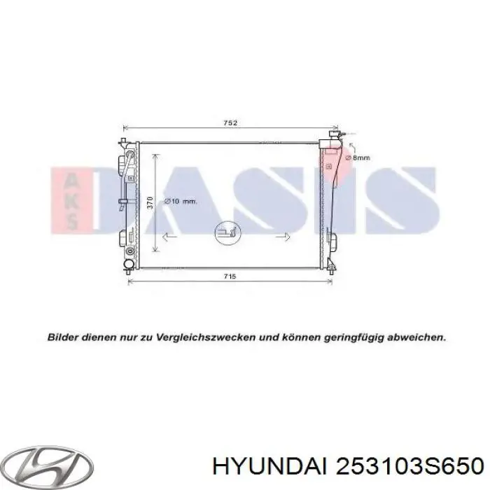253103S650 Hyundai/Kia Радиатор основной