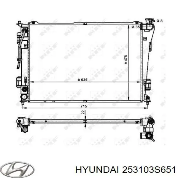 253103S651 Hyundai/Kia Радиатор основной
