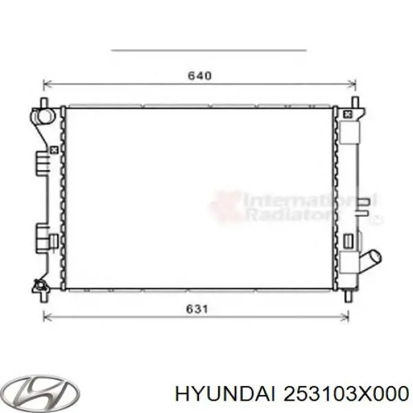 Радиатор охлаждения двигателя Hyundai/Kia 253103X000 цена, от 67.96 USD