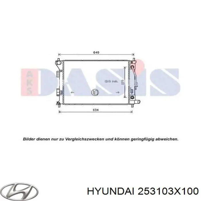 Радиатор охлаждения двигателя Hyundai/Kia 253103X100 цена, от 69.98 USD