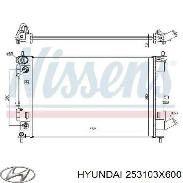 Радиатор 253103X600 Hyundai/Kia