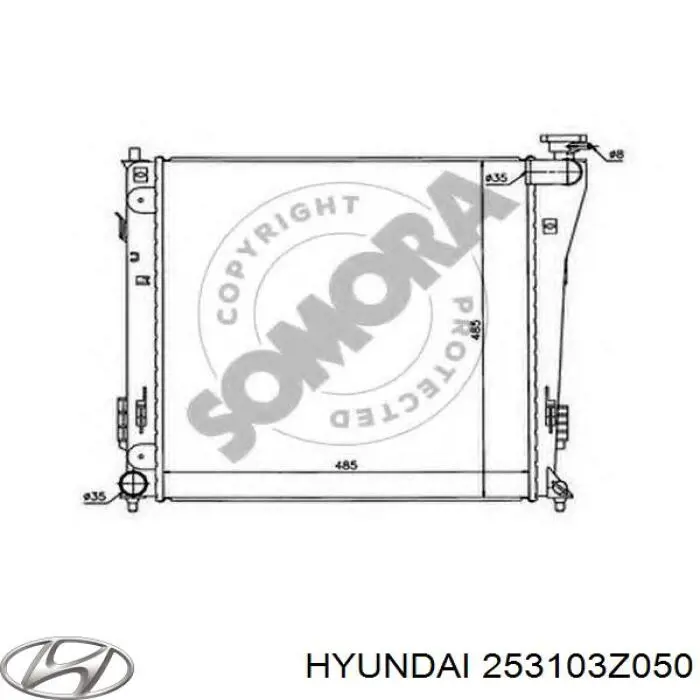 Радиатор 253103Z050 Hyundai/Kia