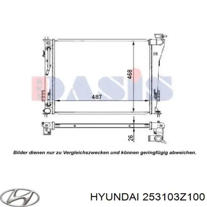 253103Z100 Hyundai/Kia радиатор