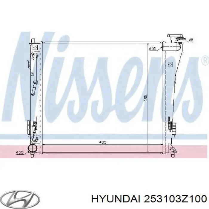 253103Z100 Hyundai/Kia Радиатор основной