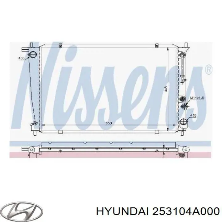 Радиатор 253104A000 Hyundai/Kia