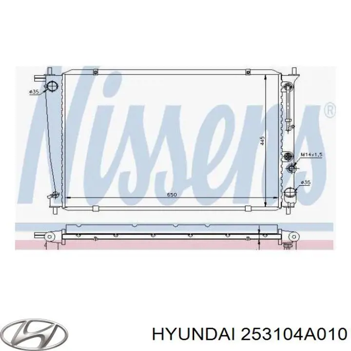 253104A010 Hyundai/Kia Радиатор основной