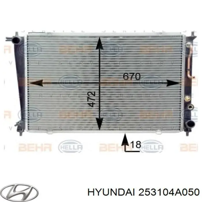 Радиатор 253104A050 Hyundai/Kia