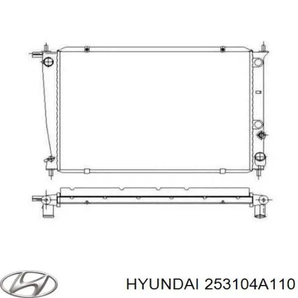 Радиатор охлаждения двигателя Hyundai/Kia 253104A110