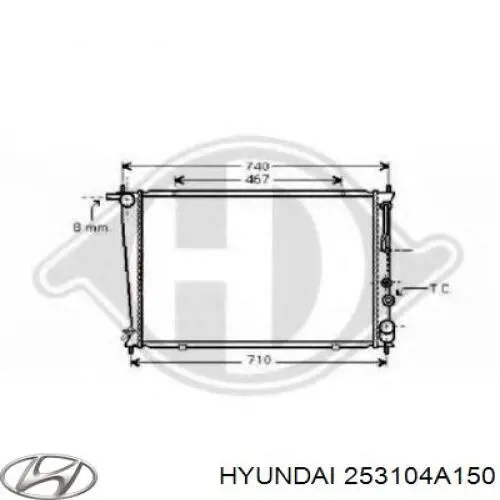 Радиатор охлаждения двигателя Hyundai/Kia 253104A150 цена, от 62.29 USD