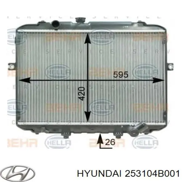 253104B001 Hyundai/Kia радиатор