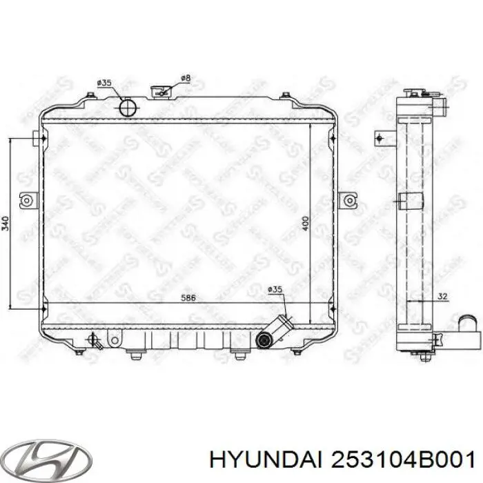 253104B001 Hyundai/Kia Радиатор основной